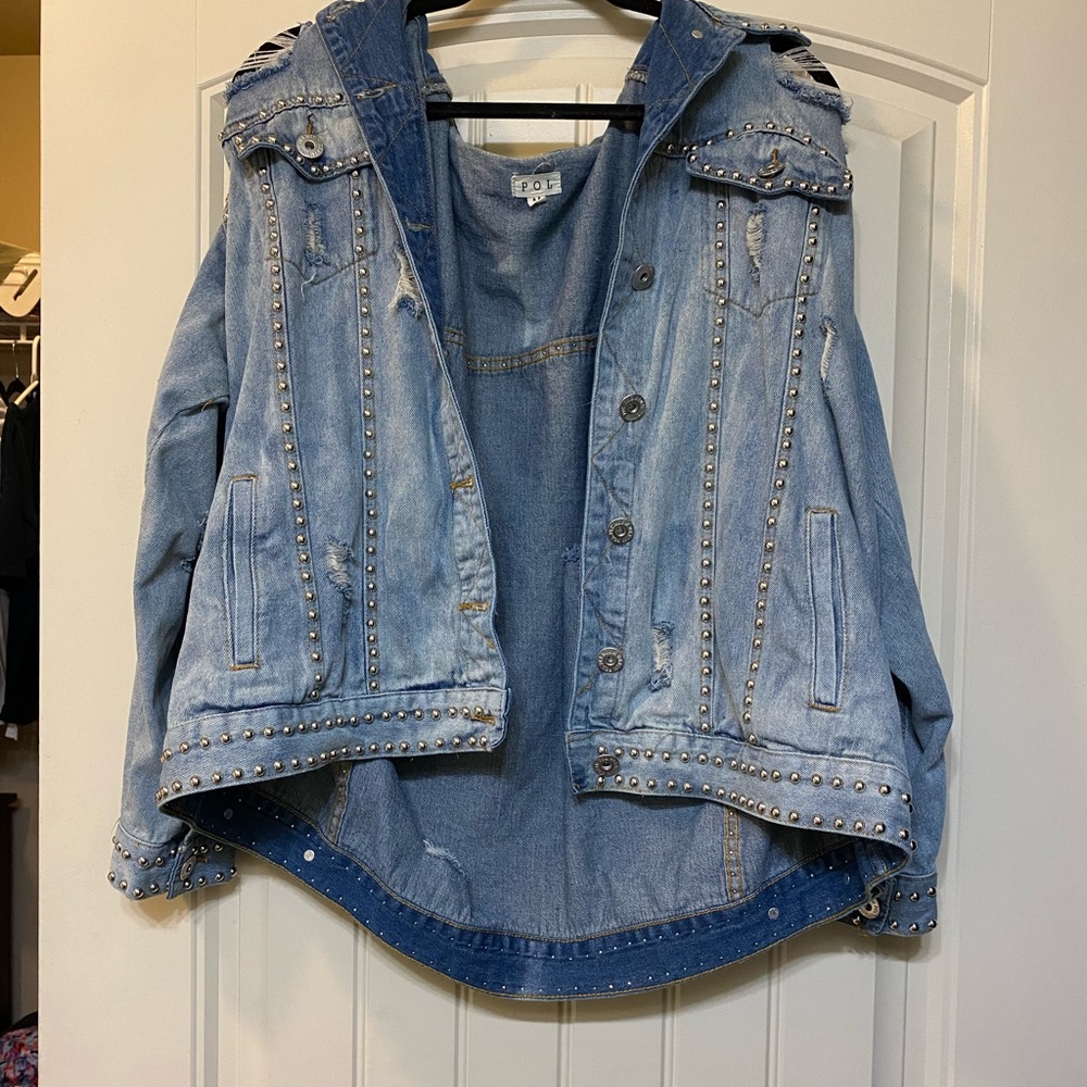 Denim studded jacket